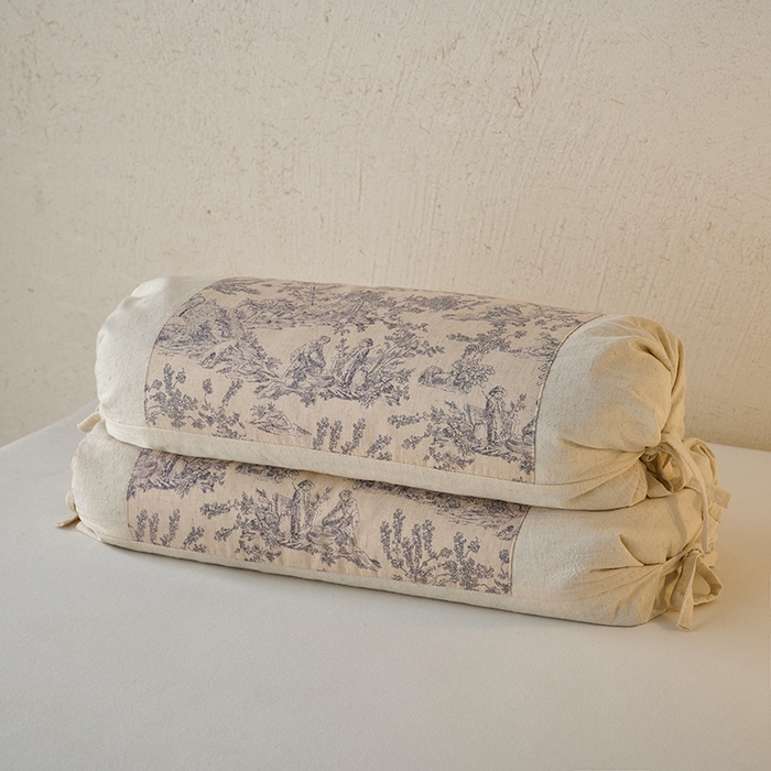 91家纺网 家纺一手货源 找家纺 （总）明星枕业 2025新款A类中国风棉麻护颈透气亚麻荞麦壳 枕头枕芯荞麦皮家用调节可拆洗