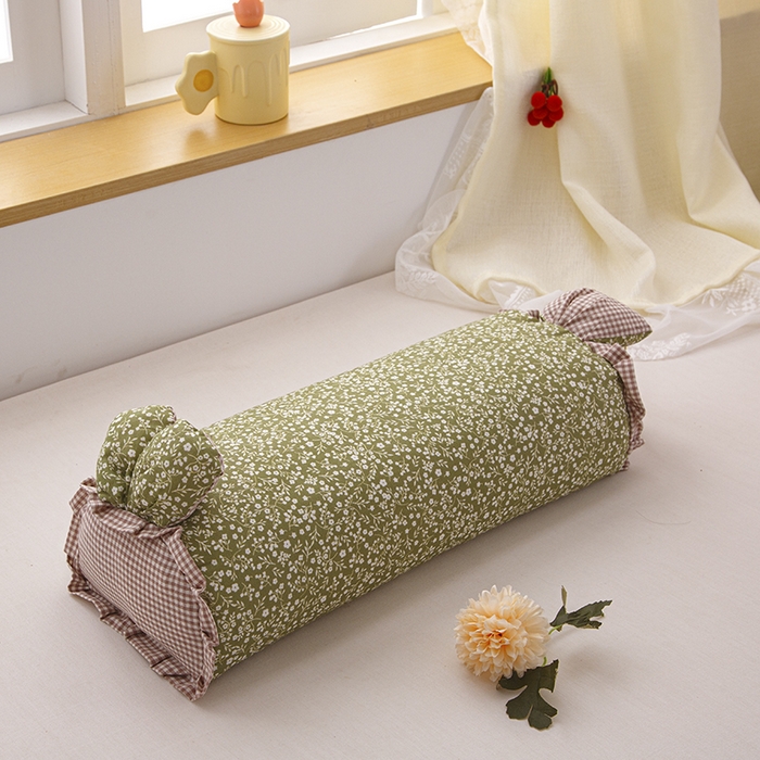 91家纺网 家纺一手货源 找家纺 眠多宝 2025新款全棉双层纱萌兔荞麦护颈枕枕头枕芯 花千朵