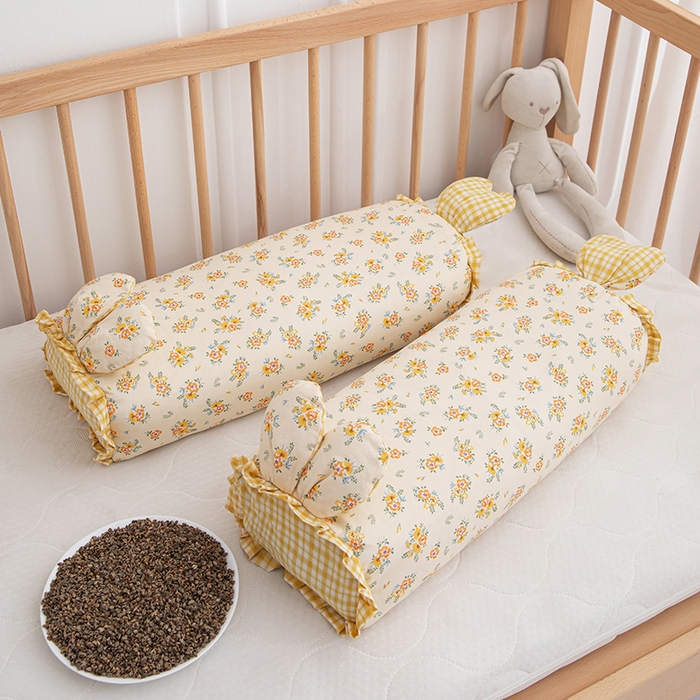 91家纺网 家纺一手货源 找家纺 眠多宝 2025新款全棉双层纱萌兔荞麦护颈枕枕头枕芯 花语