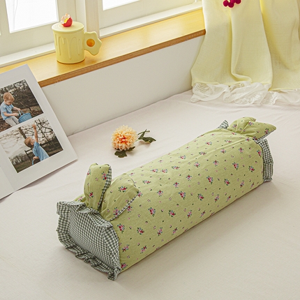 眠多宝 2025新款全棉双层纱萌兔荞麦护颈枕枕头枕芯 花影