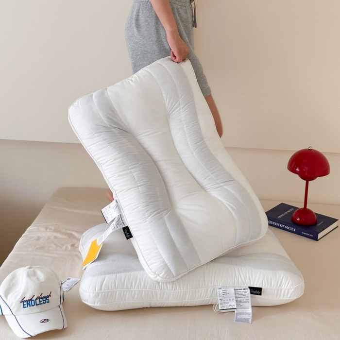 91家纺网 家纺一手货源 找家纺 （总）伟邦枕芯 2025新款曲线酒店决明子荞麦两用枕