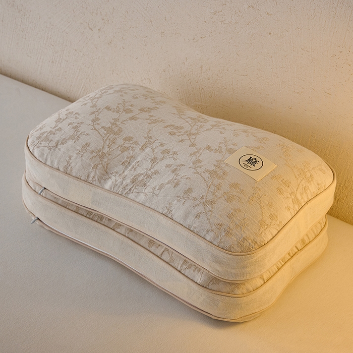 91家纺网 家纺一手货源 找家纺 （总）明星枕业 2025新款棉麻荞麦枕纯棉成人枕头亚麻提花家用学枕芯生助睡眠可拆卸护颈