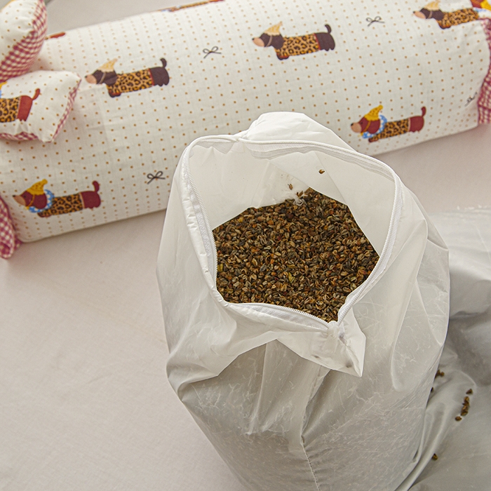 91家纺网 家纺一手货源 找家纺 眠多宝 2025新款全棉双层纱萌兔荞麦护颈枕枕头枕芯 小狗