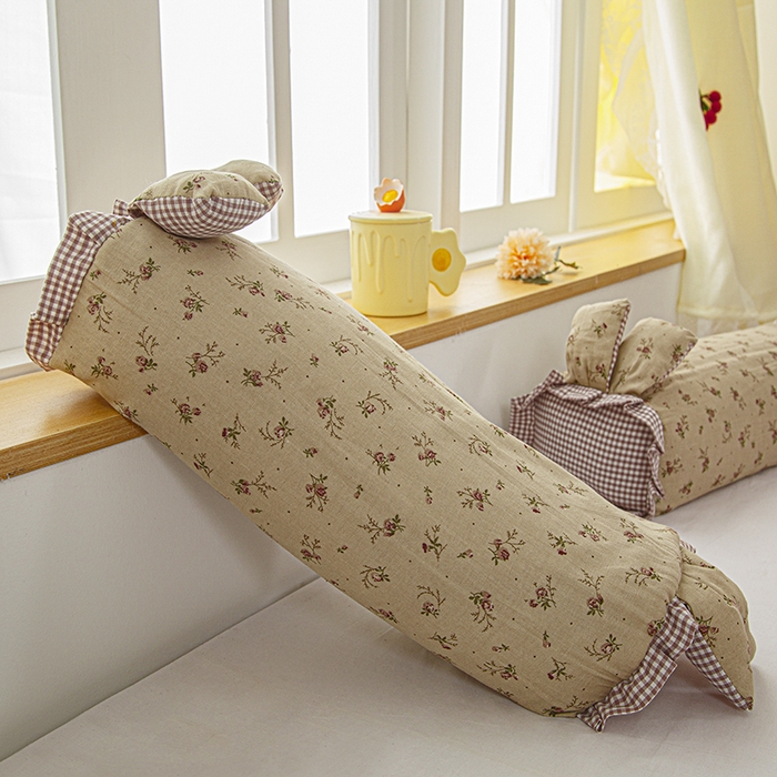 91家纺网 家纺一手货源 找家纺 眠多宝 2025新款全棉双层纱萌兔荞麦护颈枕枕头枕芯 绮梦