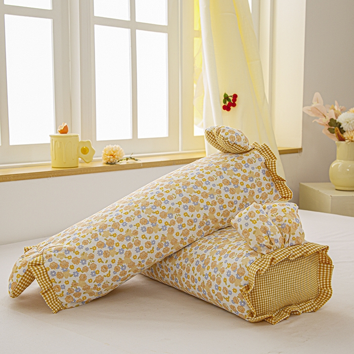 91家纺网 家纺一手货源 找家纺 眠多宝 2025新款全棉双层纱萌兔荞麦护颈枕枕头枕芯 静雅