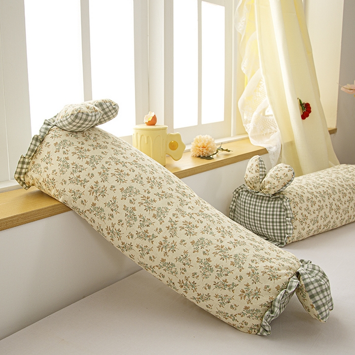 91家纺网 家纺一手货源 找家纺 眠多宝 2025新款全棉双层纱萌兔荞麦护颈枕枕头枕芯 蝶舞