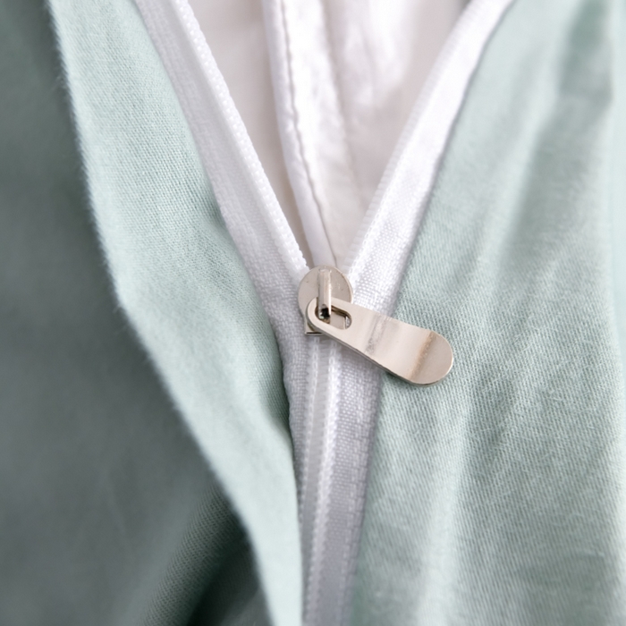 91家纺网 家纺一手货源 找家纺 江南春家纺 【柔-轻密】2025秋冬133x76高精密刺绣100%全棉四件套 【柔-轻密】春漫-苹果绿