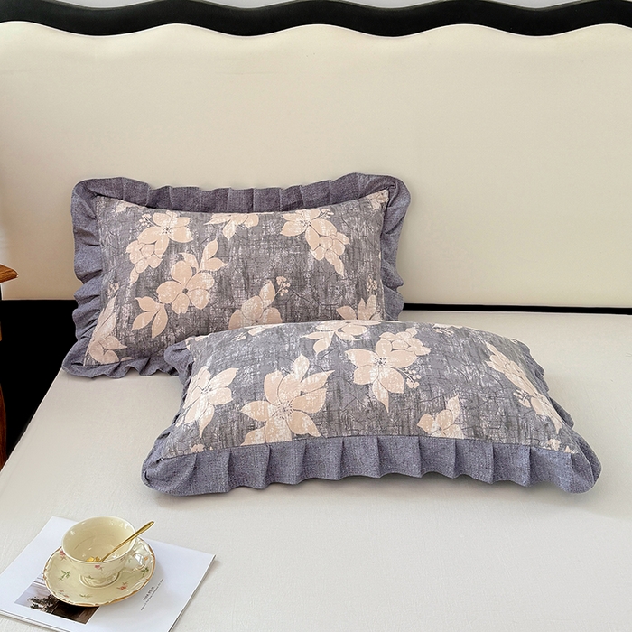 91家纺网 家纺一手货源 找家纺 （总）梦舒羽 2025新款可水洗原麻花边枕套宿舍单人枕芯套枕头套内胆套仿亚麻