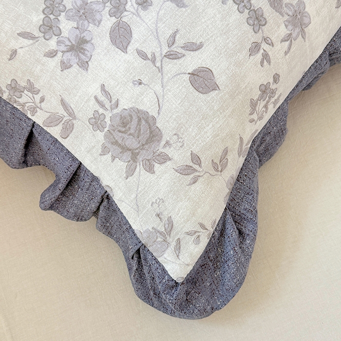 91家纺网 家纺一手货源 找家纺 梦舒羽 2025新款可水洗原麻花边枕套宿舍单人枕芯套枕头套内胆套仿亚麻 花之舞