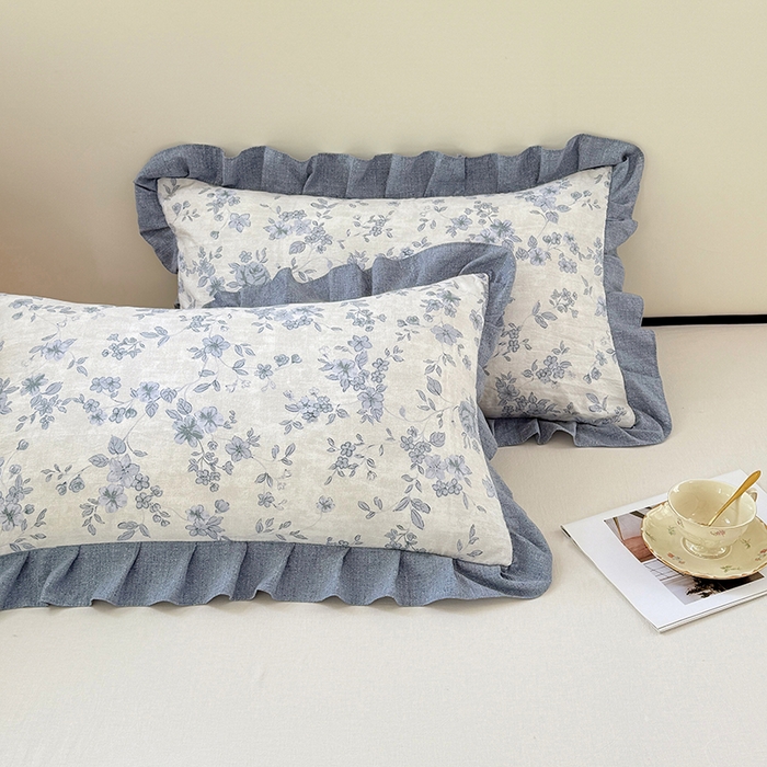 91家纺网 家纺一手货源 找家纺 梦舒羽 2025新款可水洗原麻花边枕套宿舍单人枕芯套枕头套内胆套仿亚麻 南阳旧梦