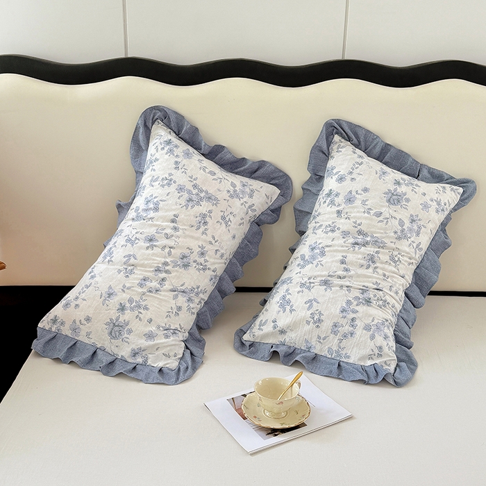 91家纺网 家纺一手货源 找家纺 梦舒羽 2025新款可水洗原麻花边枕套宿舍单人枕芯套枕头套内胆套仿亚麻 南阳旧梦