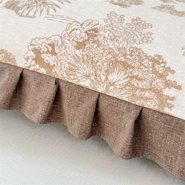 91家纺网 家纺一手货源 找家纺 梦舒羽 2025新款可水洗原麻双人花边枕套宿舍情侣枕芯套加长枕头套内胆套仿亚麻 水木年华