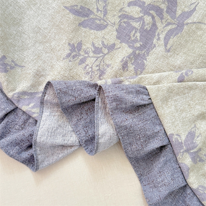 91家纺网 家纺一手货源 找家纺 梦舒羽 2025新款可水洗原麻双人花边枕套宿舍情侣枕芯套加长枕头套内胆套仿亚麻 古堡花园-紫