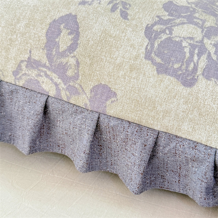 91家纺网 家纺一手货源 找家纺 梦舒羽 2025新款可水洗原麻双人花边枕套宿舍情侣枕芯套加长枕头套内胆套仿亚麻 古堡花园-紫