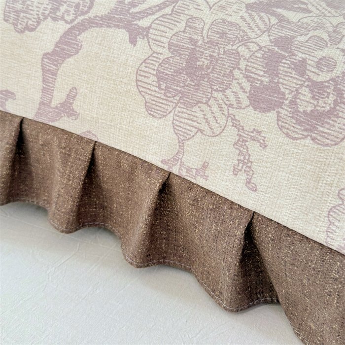 91家纺网 家纺一手货源 找家纺 梦舒羽 2025新款可水洗原麻双人花边枕套宿舍情侣枕芯套加长枕头套内胆套仿亚麻 紫嫣