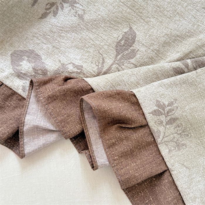 91家纺网 家纺一手货源 找家纺 梦舒羽 2025新款可水洗原麻双人花边枕套宿舍情侣枕芯套加长枕头套内胆套仿亚麻 古堡花园-咖