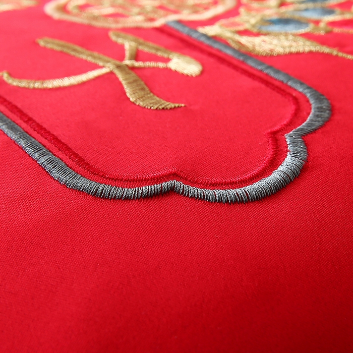 91家纺网 家纺一手货源 找家纺 贤内助家纺 2025新款新婚大喜结婚抱枕靠枕系列喜庆沙发靠背小抱枕喜床摆件 相公+娘子（外套+芯）