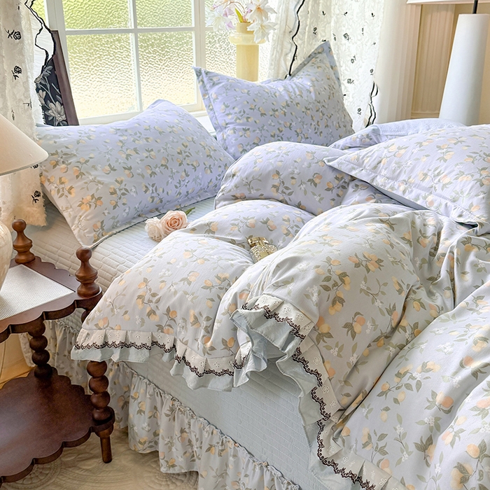 91家纺网 家纺一手货源 找家纺 韩约家纺 2025新款1双层刺绣花边法式床盖款棉麻四件套（全网控价：不低于1.5m139，1.8m144，2.0m149，2.0加大154） 初见