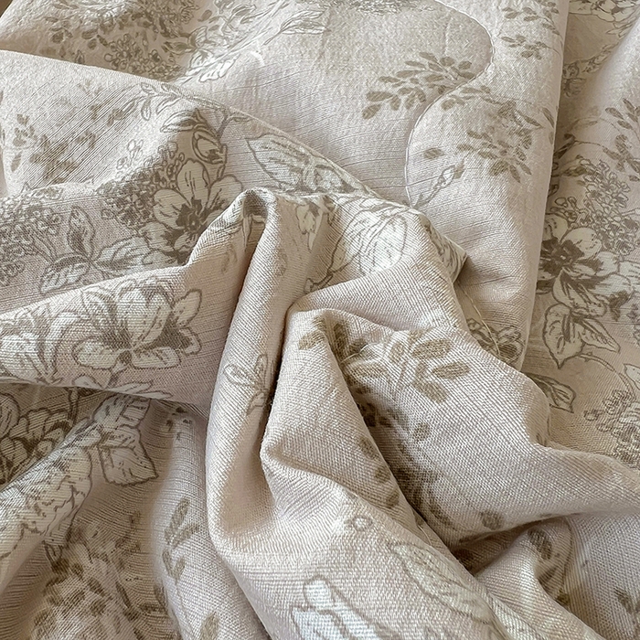 91家纺网 家纺一手货源 找家纺 美梦家纺 2025新款皱皱纱花边夹棉床盖四件套 洛千凝