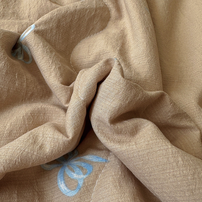 91家纺网 家纺一手货源 找家纺 美梦家纺 2025新款皱皱纱花边夹棉床盖四件套 梦露