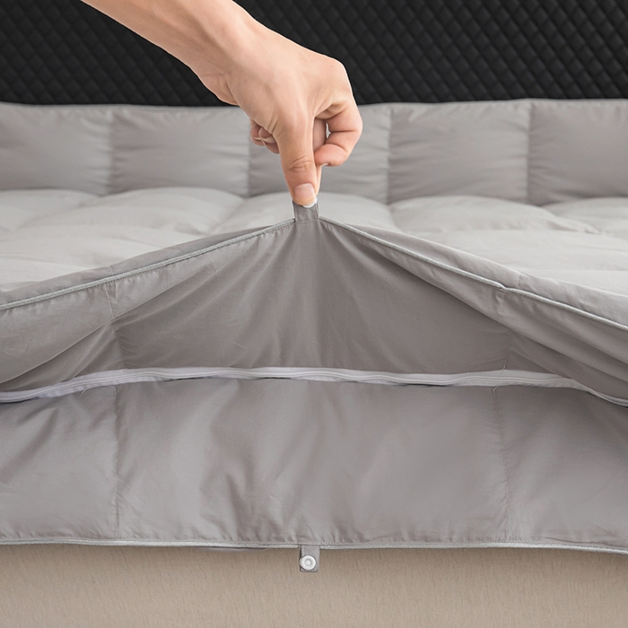 91家纺网 家纺一手货源 找家纺 华盛羽绒被壳 2025新款羽绒子母被50绒二合一子母被壳 灰色