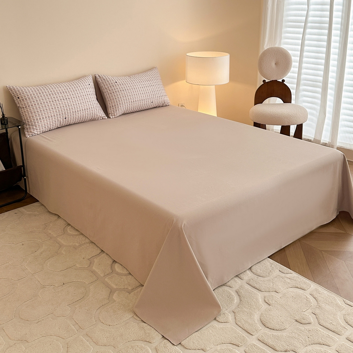 91家纺网 家纺一手货源 找家纺 捌月 2025新款A类数码印花北欧风全棉加厚磨毛四件套直播新品 瑞丽