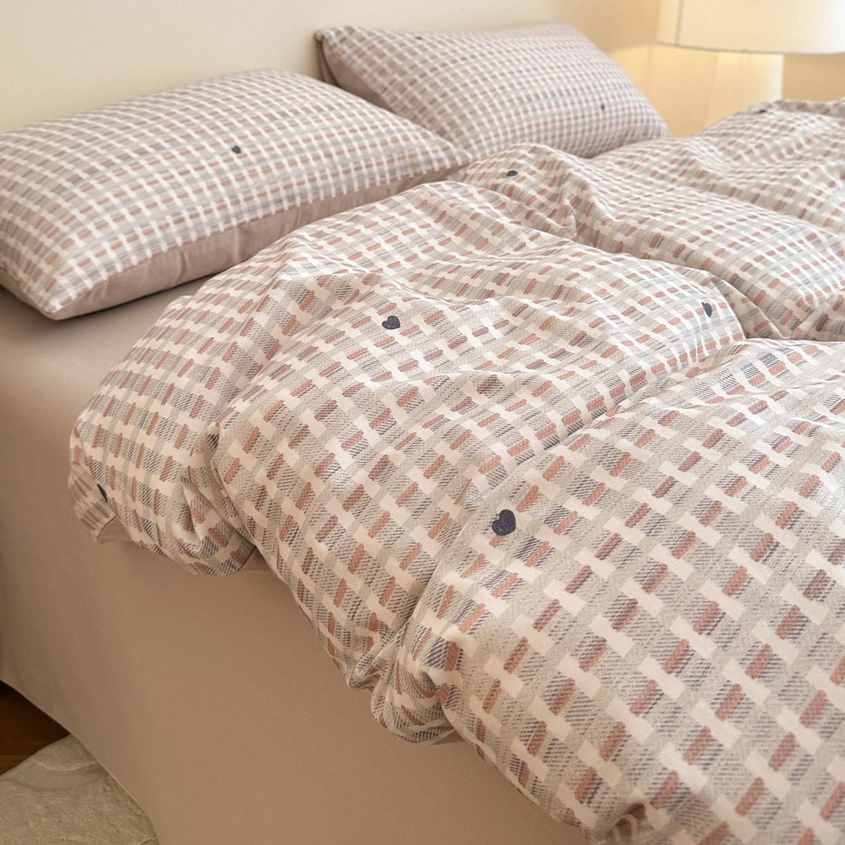 91家纺网 家纺一手货源 找家纺 捌月 2025新款A类数码印花北欧风全棉加厚磨毛四件套直播新品 瑞丽