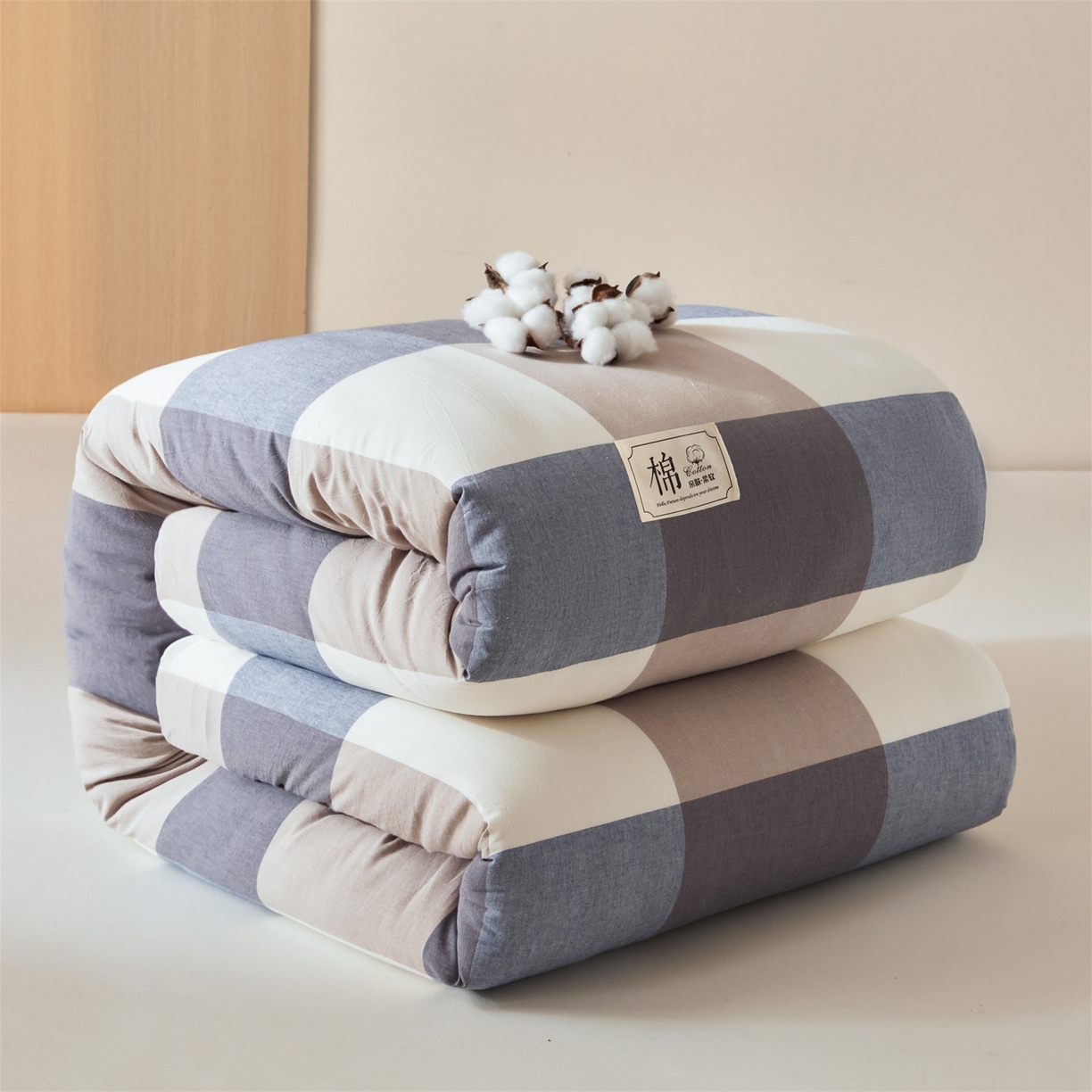 91家纺网 家纺一手货源 找家纺 （总）梵蒂莎 2025新款可拆卸棉花被（场景1）