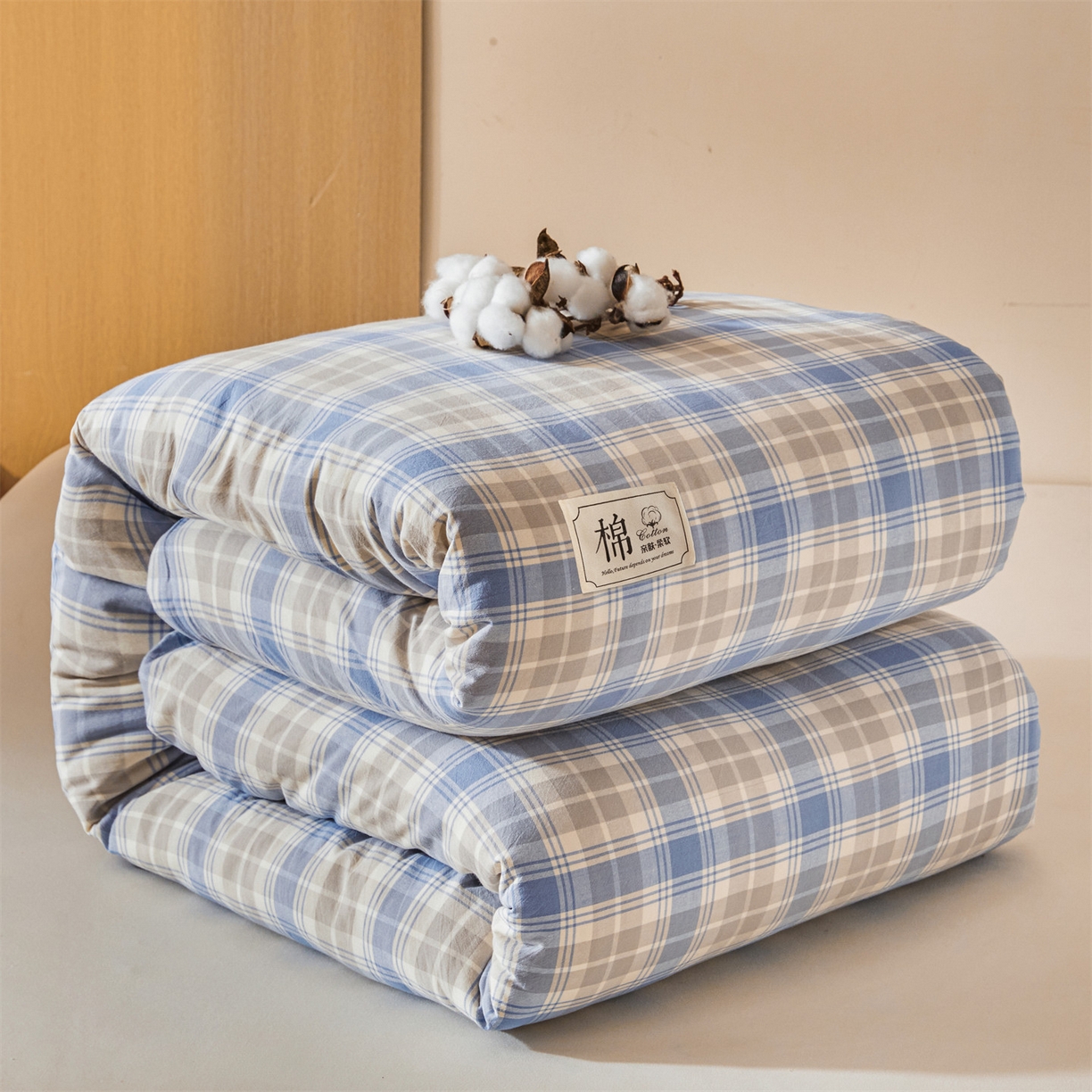 91家纺网 家纺一手货源 找家纺 （总）梵蒂莎 2025新款可拆卸棉花被（场景1）