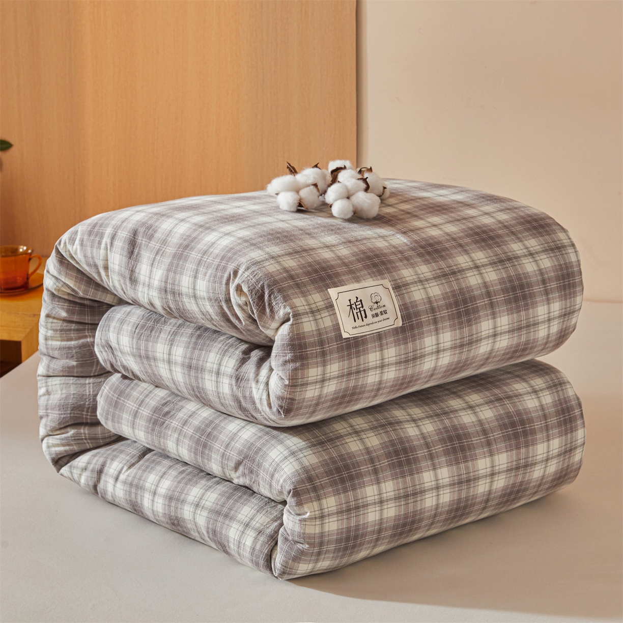 梵蒂莎 2025新款可拆卸棉花被（场景1） 素格灰调