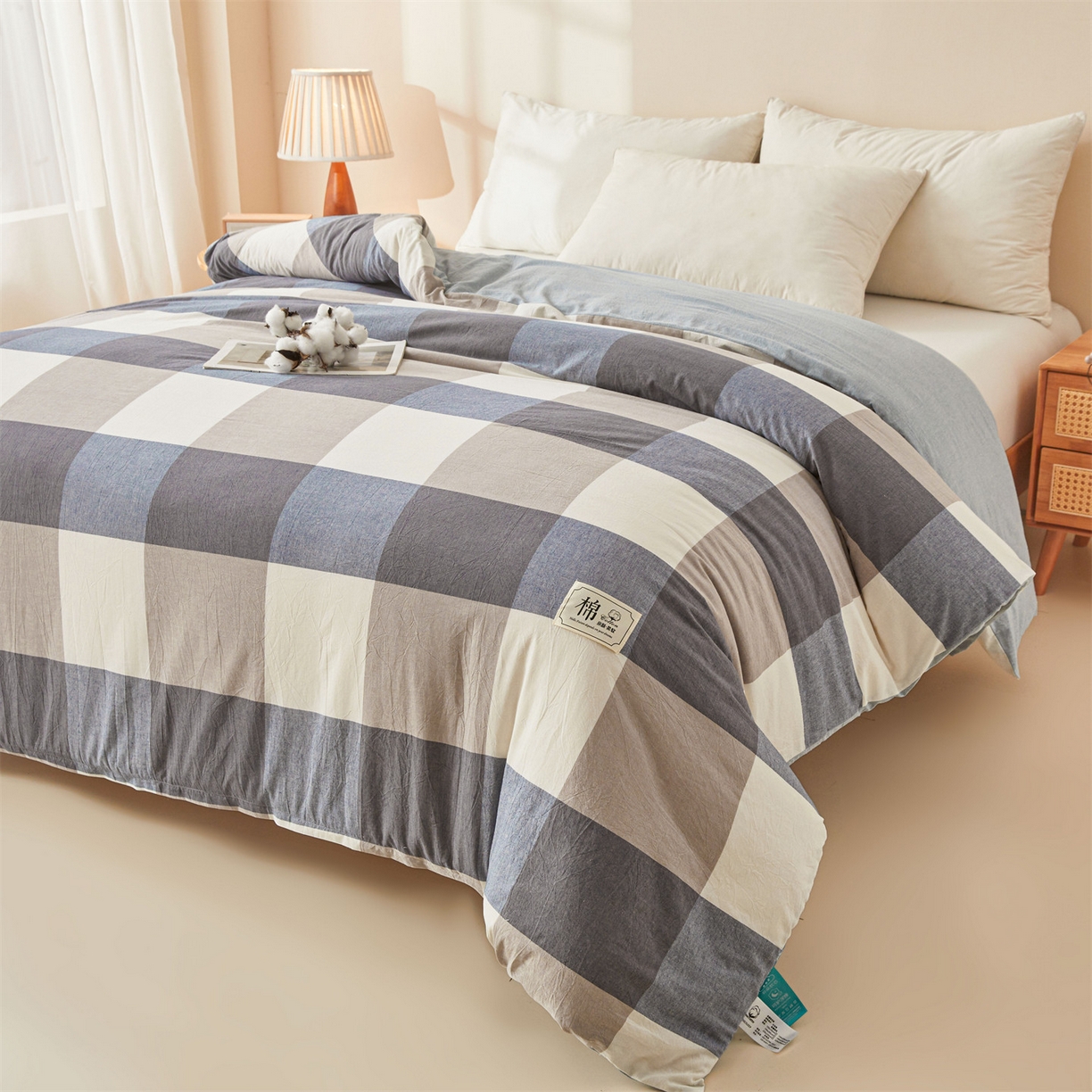 91家纺网 家纺一手货源 找家纺 （总）梵蒂莎 2025新款可拆卸棉花被（场景2）