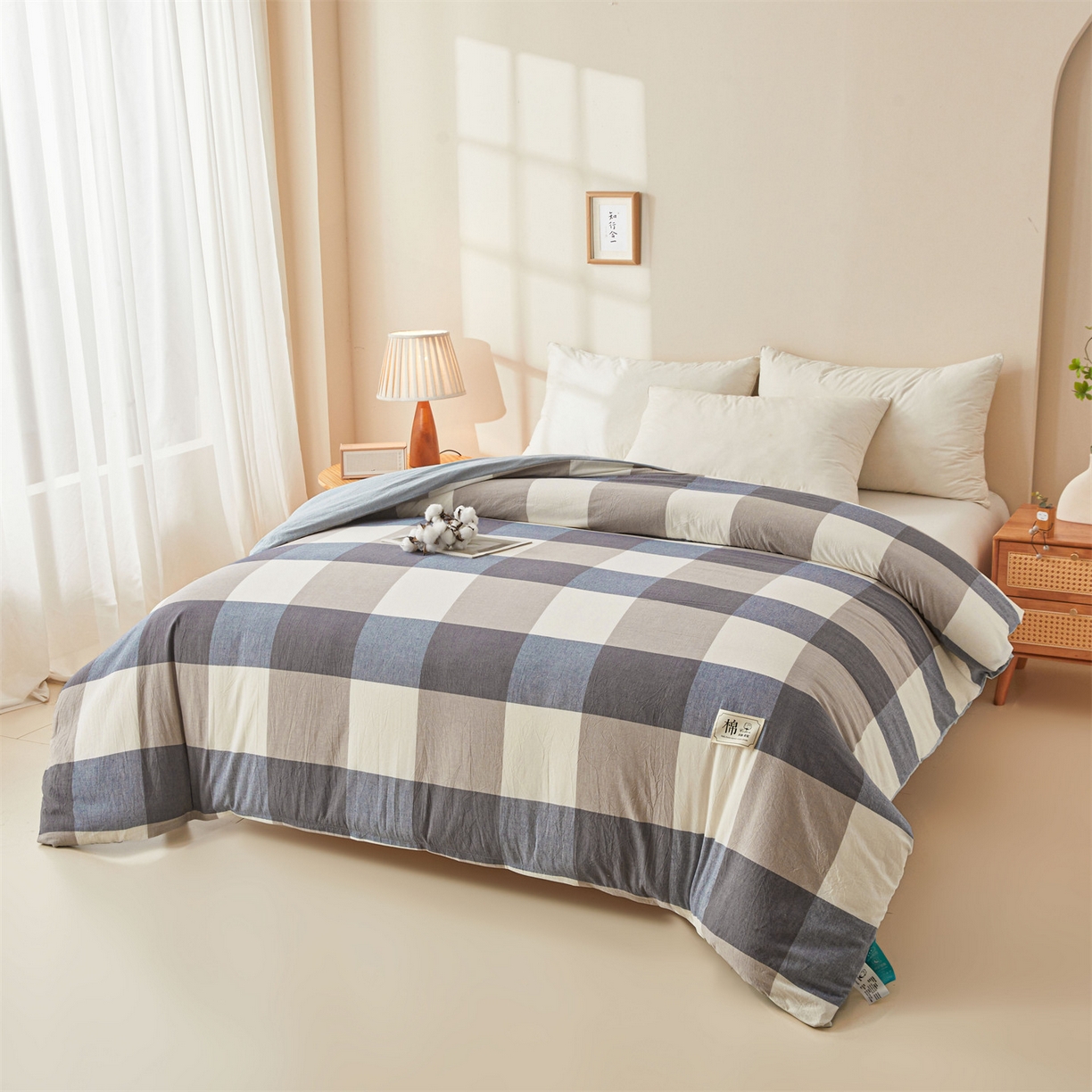 91家纺网 家纺一手货源 找家纺 （总）梵蒂莎 2025新款可拆卸棉花被（场景2）