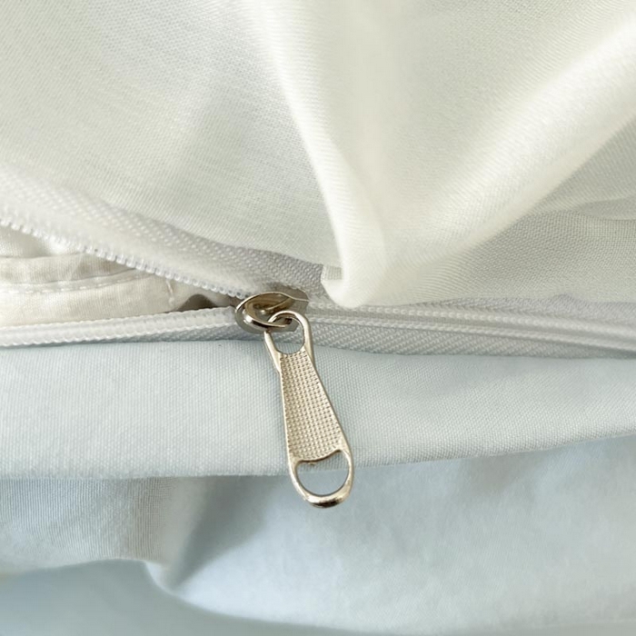 91家纺网 家纺一手货源 找家纺 AB家纺2025新款 水洗棉绣花四件套 依兰梦  天空蓝