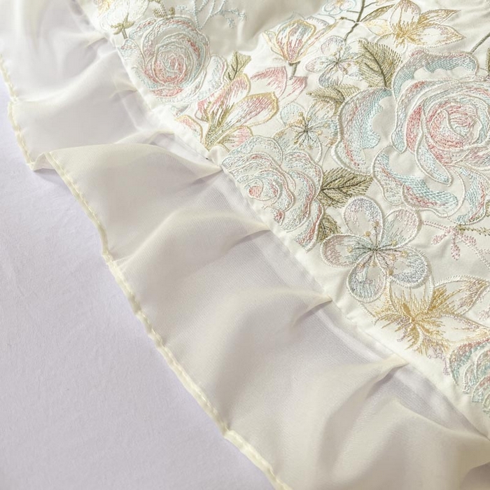 91家纺网 家纺一手货源 找家纺 AB家纺2025新款 水洗棉绣花四件套 依兰梦 浅紫白