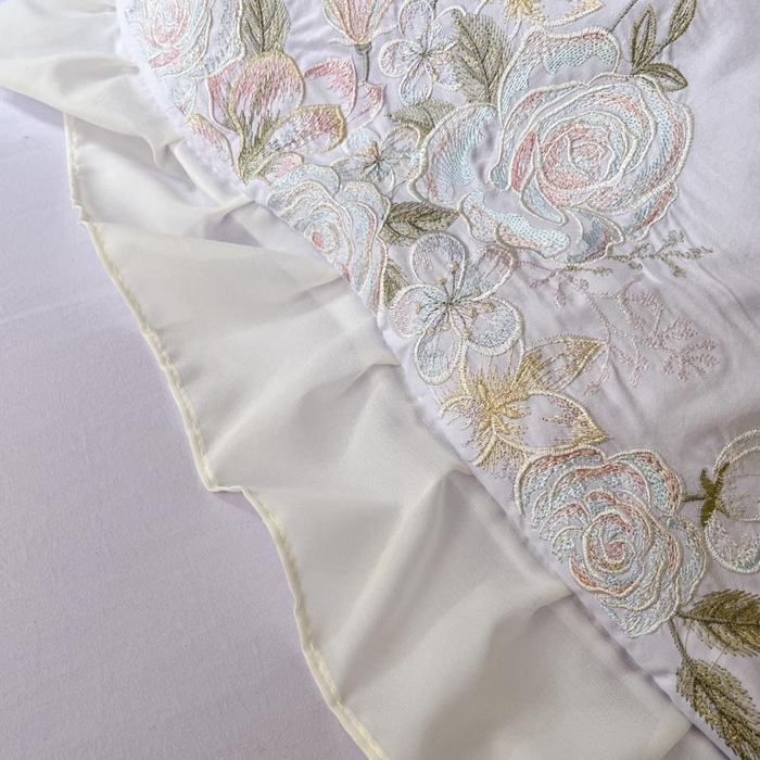 91家纺网 家纺一手货源 找家纺 AB家纺2025新款 水洗棉绣花四件套 依兰梦 香芋紫