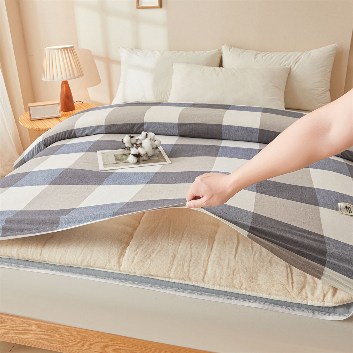 91家纺网 家纺一手货源 找家纺 （总）梵蒂莎 2025新款可拆卸棉花被（场景2）