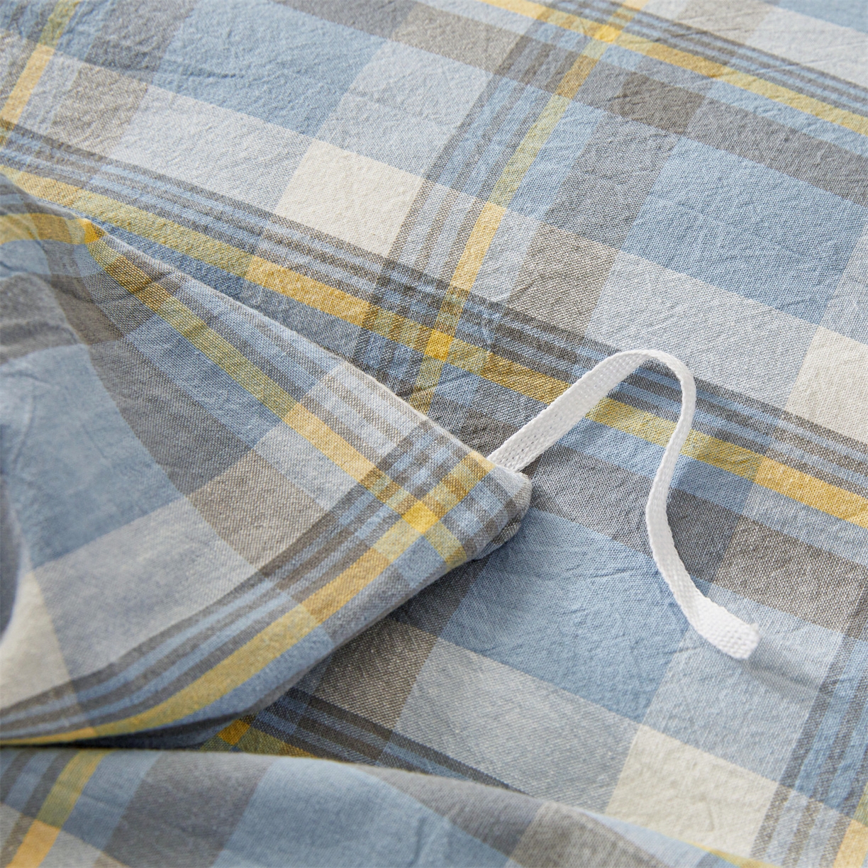 91家纺网 家纺一手货源 找家纺 梵蒂莎 2025新款可拆卸棉花被（场景2） 蓝黄织梦