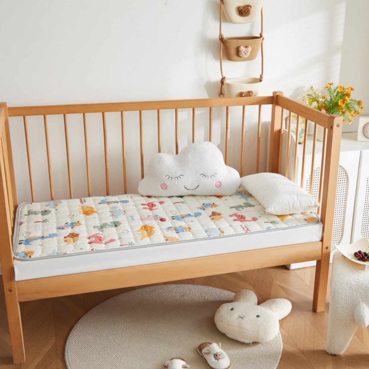 91家纺网 家纺一手货源 找家纺 （总）奇丝雅 2025新款A类全棉棉花婴儿薄床垫幼儿园床褥子儿童专用小宝宝拼接四季通用午睡垫被午托入学