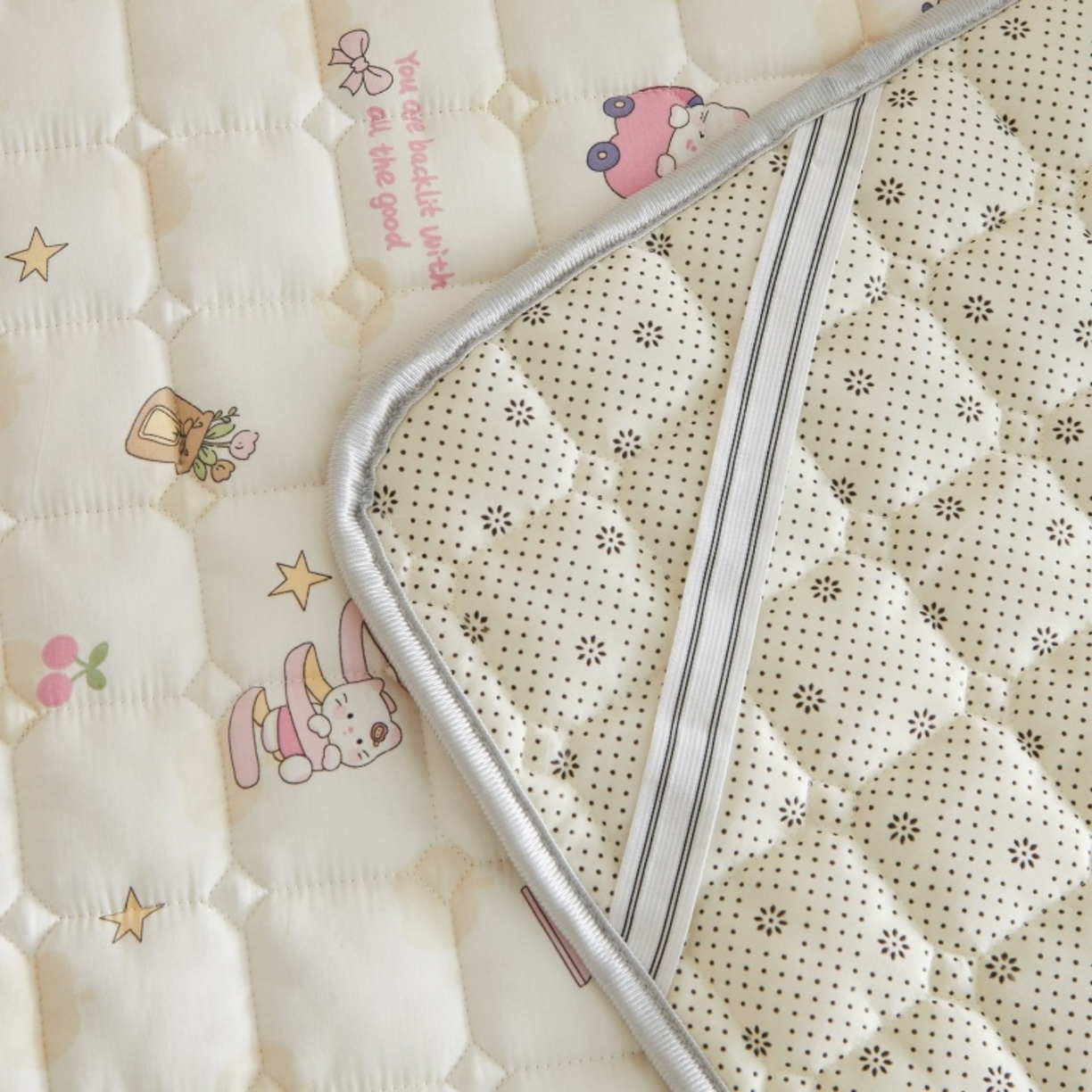 91家纺网 家纺一手货源 找家纺 奇丝雅 2025新款A类全棉棉花婴儿薄床垫幼儿园床褥子儿童专用小宝宝拼接四季通用午睡垫被午托入学 棉花填充-甜梦悠韵-全棉款