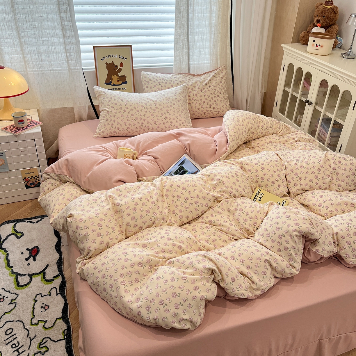 91家纺网 家纺一手货源 找家纺 （总）金梦拉家纺 2025新款A类提花人字纹小布袋款四件套