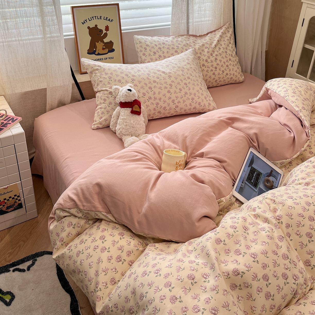 91家纺网 家纺一手货源 找家纺 （总）金梦拉家纺 2025新款A类提花人字纹小布袋款四件套