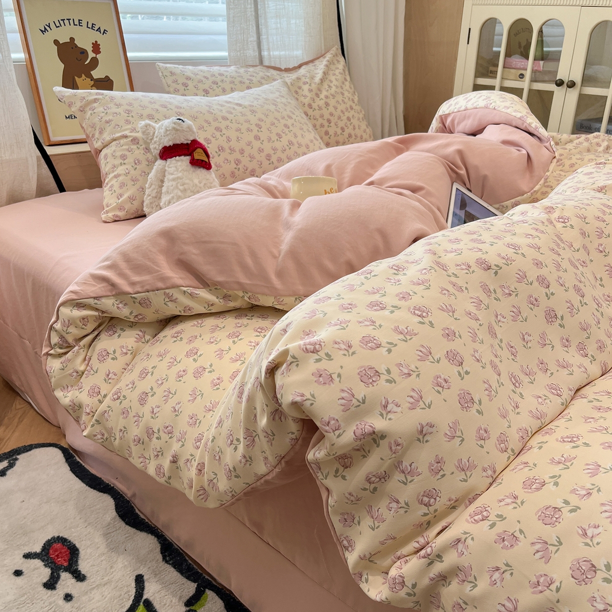 91家纺网 家纺一手货源 找家纺 （总）金梦拉家纺 2025新款A类提花人字纹小布袋款四件套