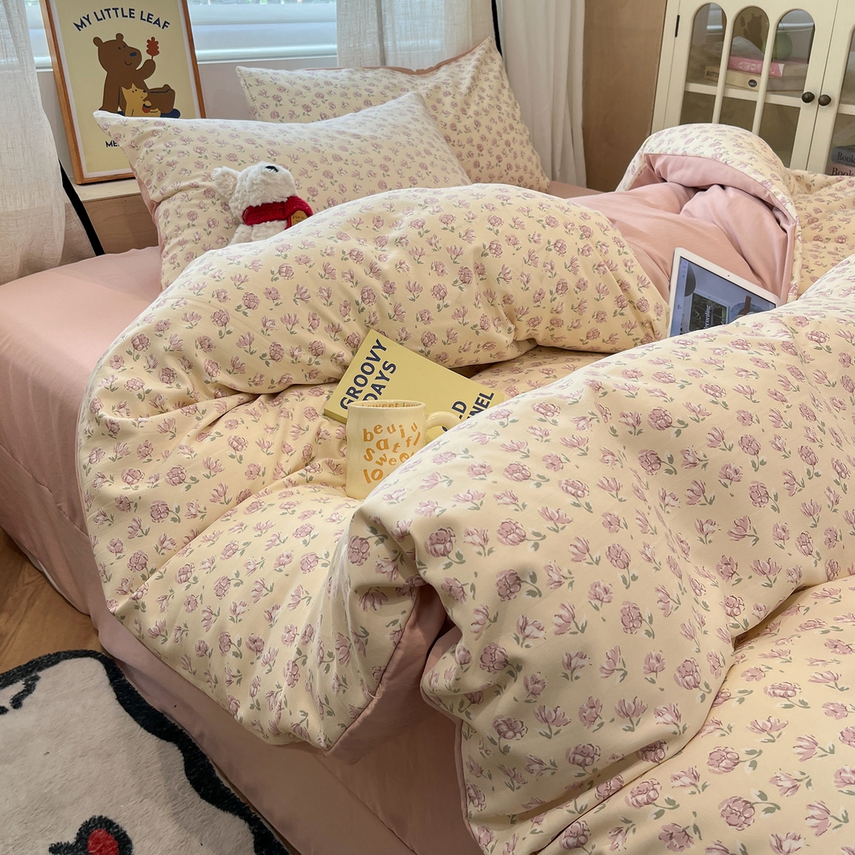 91家纺网 家纺一手货源 找家纺 （总）金梦拉家纺 2025新款A类提花人字纹小布袋款四件套