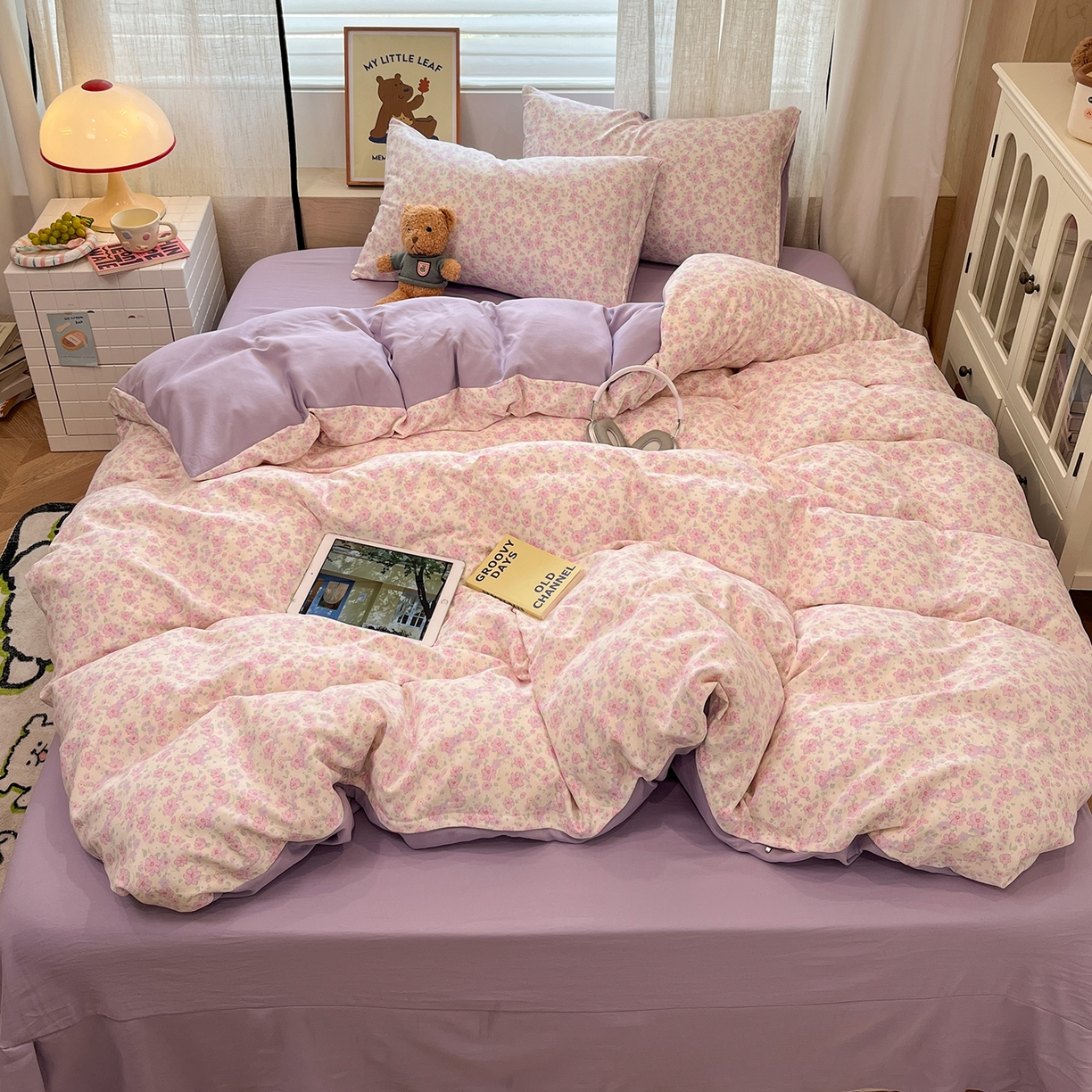 91家纺网 家纺一手货源 找家纺 （总）金梦拉家纺 2025新款A类提花人字纹小布袋款四件套