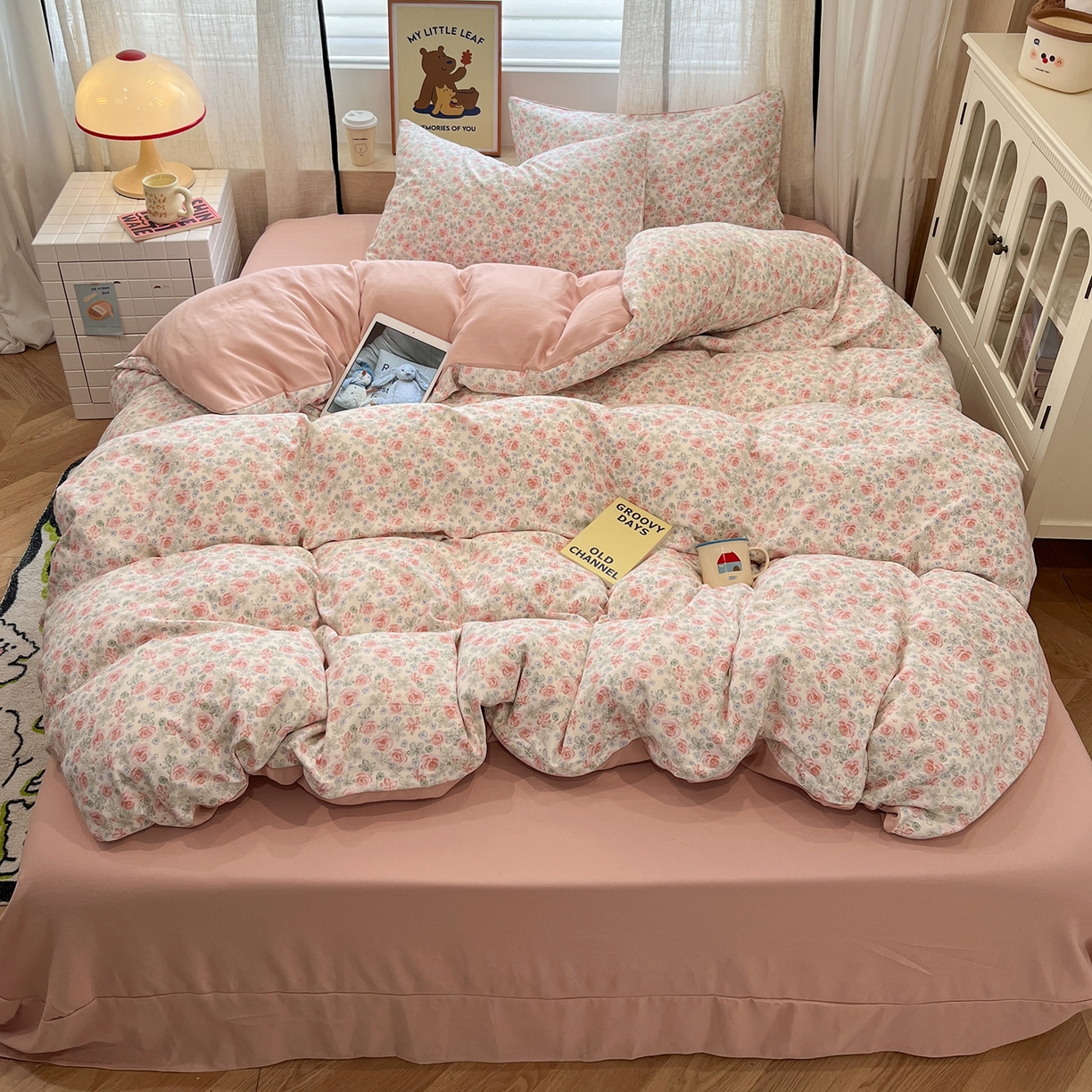 91家纺网 家纺一手货源 找家纺 （总）金梦拉家纺 2025新款A类提花人字纹小布袋款四件套