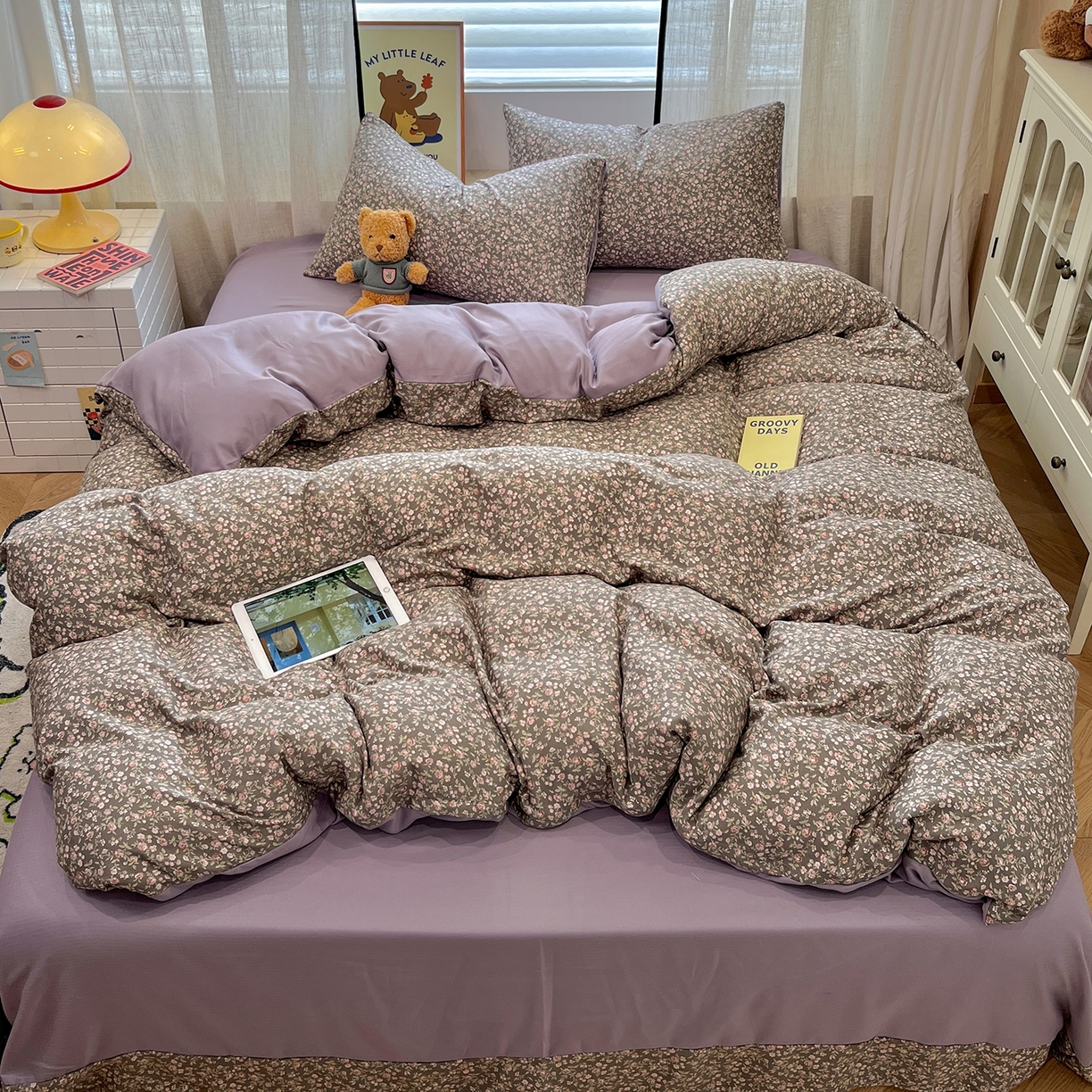 91家纺网 家纺一手货源 找家纺 （总）金梦拉家纺 2025新款A类提花人字纹小布袋款四件套