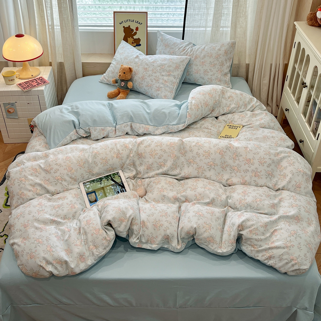 91家纺网 家纺一手货源 找家纺 （总）金梦拉家纺 2025新款A类提花人字纹小布袋款四件套