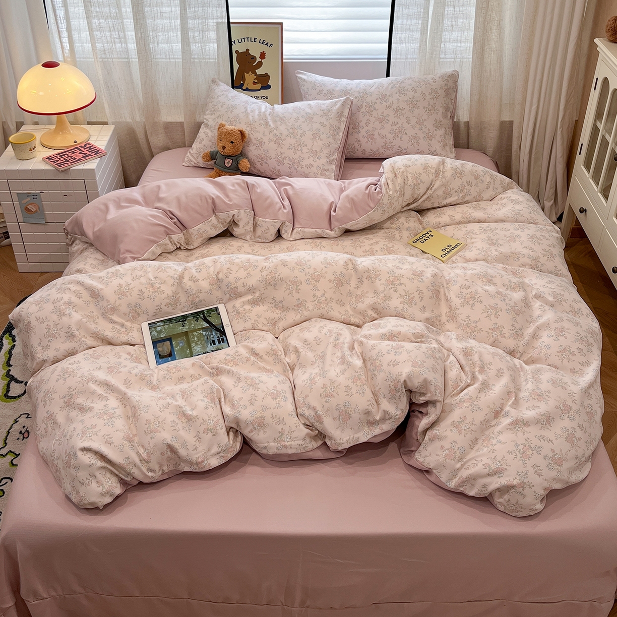 91家纺网 家纺一手货源 找家纺 （总）金梦拉家纺 2025新款A类提花人字纹小布袋款四件套