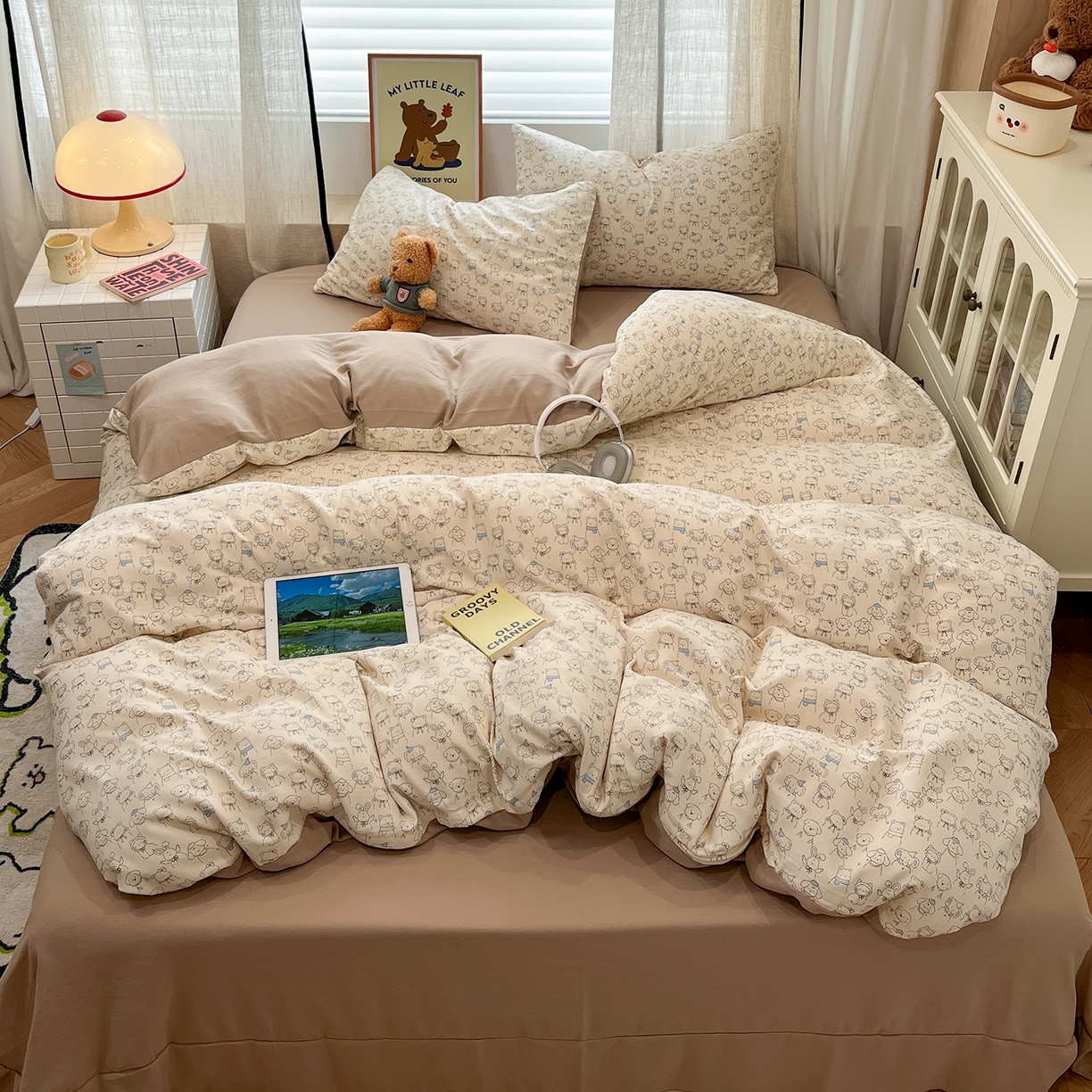 91家纺网 家纺一手货源 找家纺 （总）金梦拉家纺 2025新款A类提花人字纹小布袋款四件套