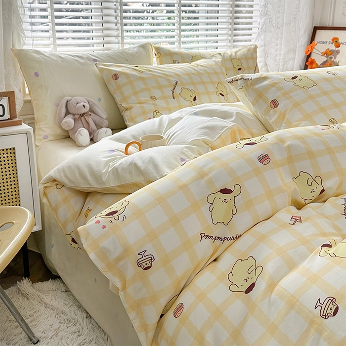 91家纺网 家纺一手货源 找家纺 （总）玉元坊 2025新款三丽鸥系列 纯棉床单全棉床裙三四件套 基础款